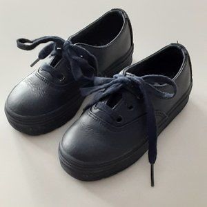 KEDS navy blue leather kids sneakers size 9 1/2
